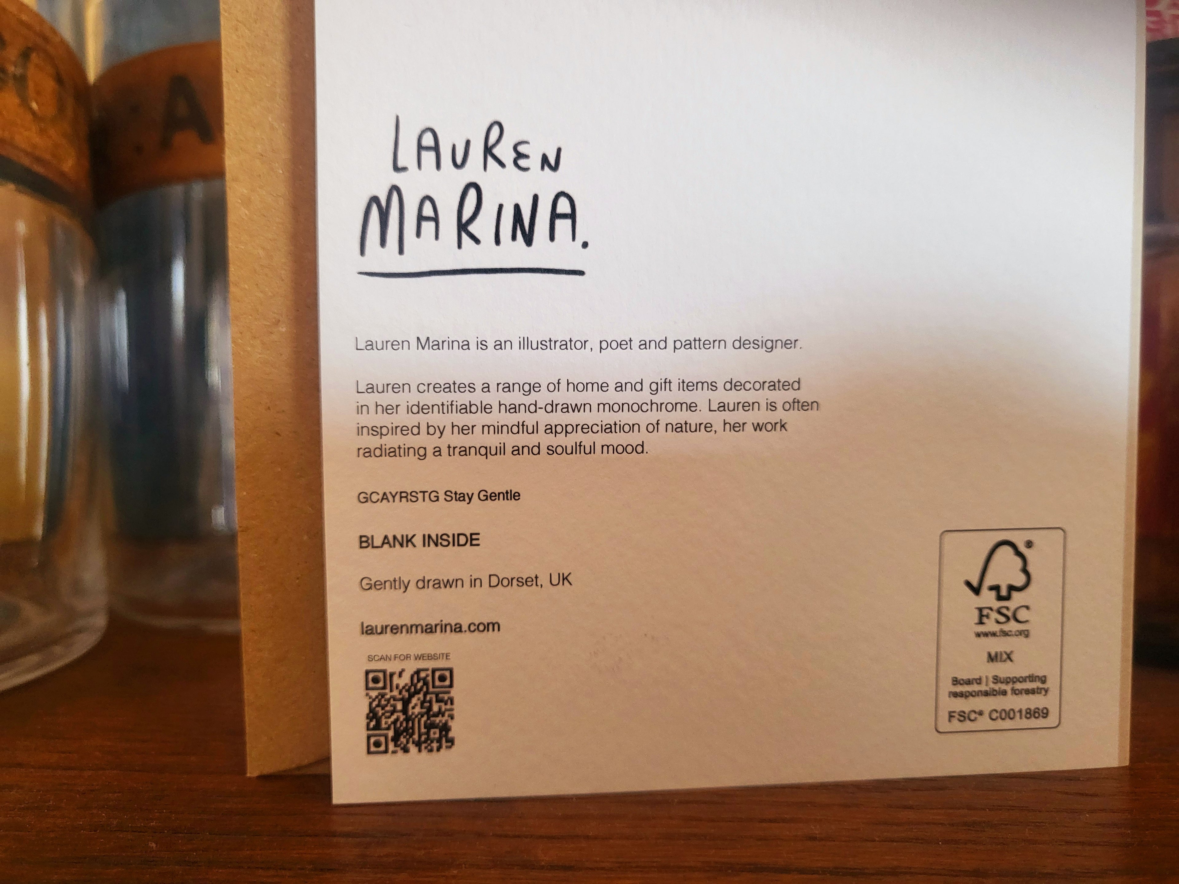 Stay Gentle card-Stationery-The Poetry Pharmacy