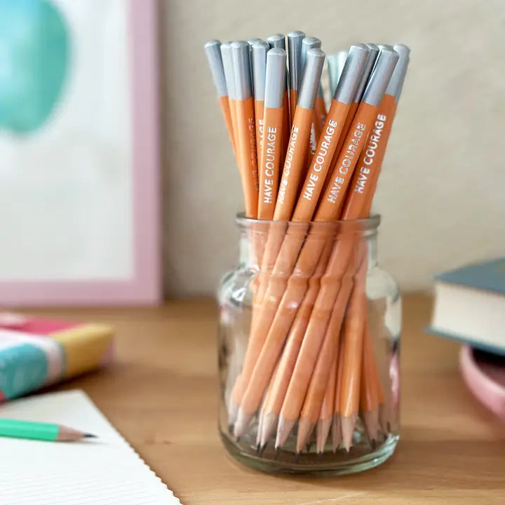 Have Courage - pack of five pencils-Stationery-The Poetry Pharmacy