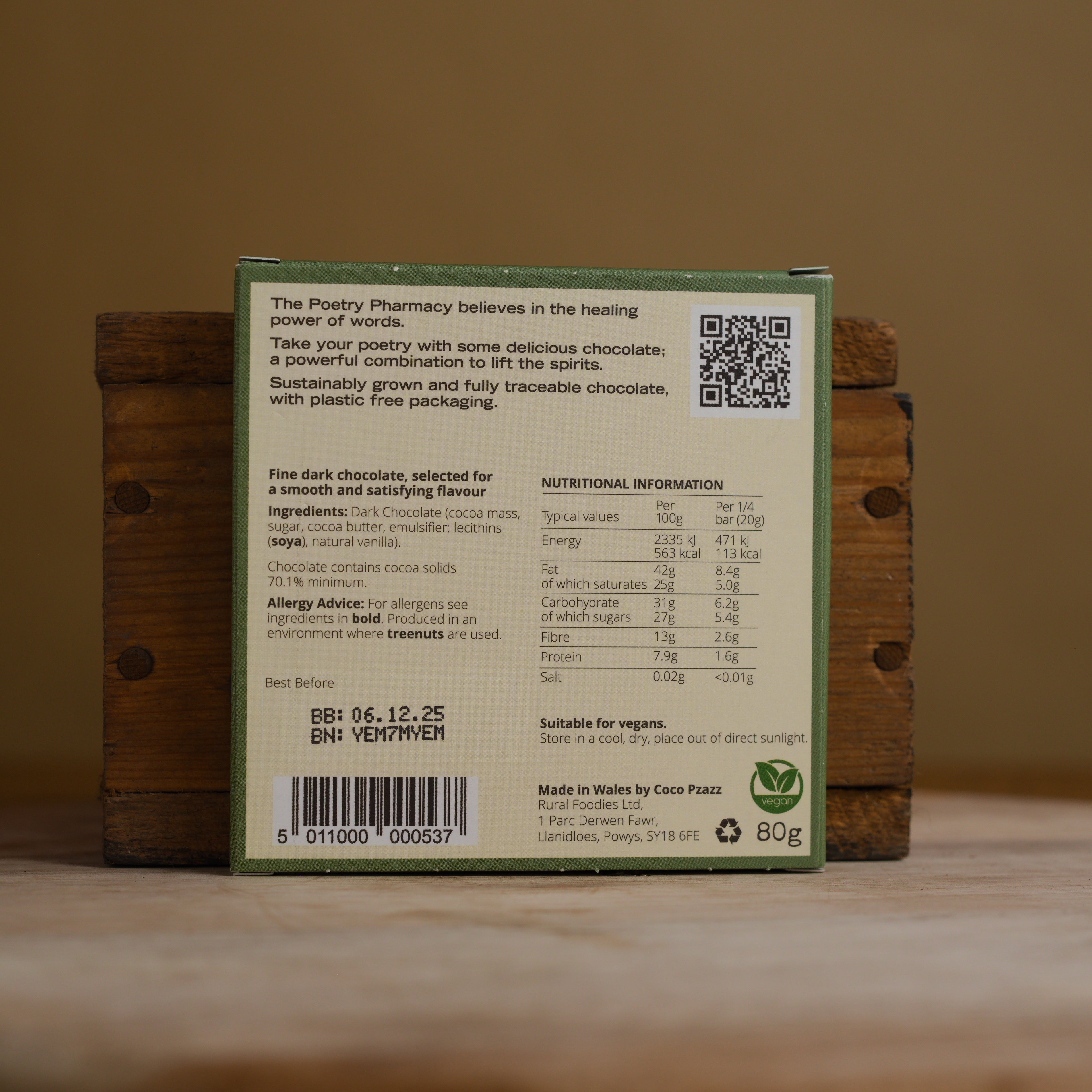 Poetry Pharmacy Chocolate: Calm-The Poetry Pharmacy