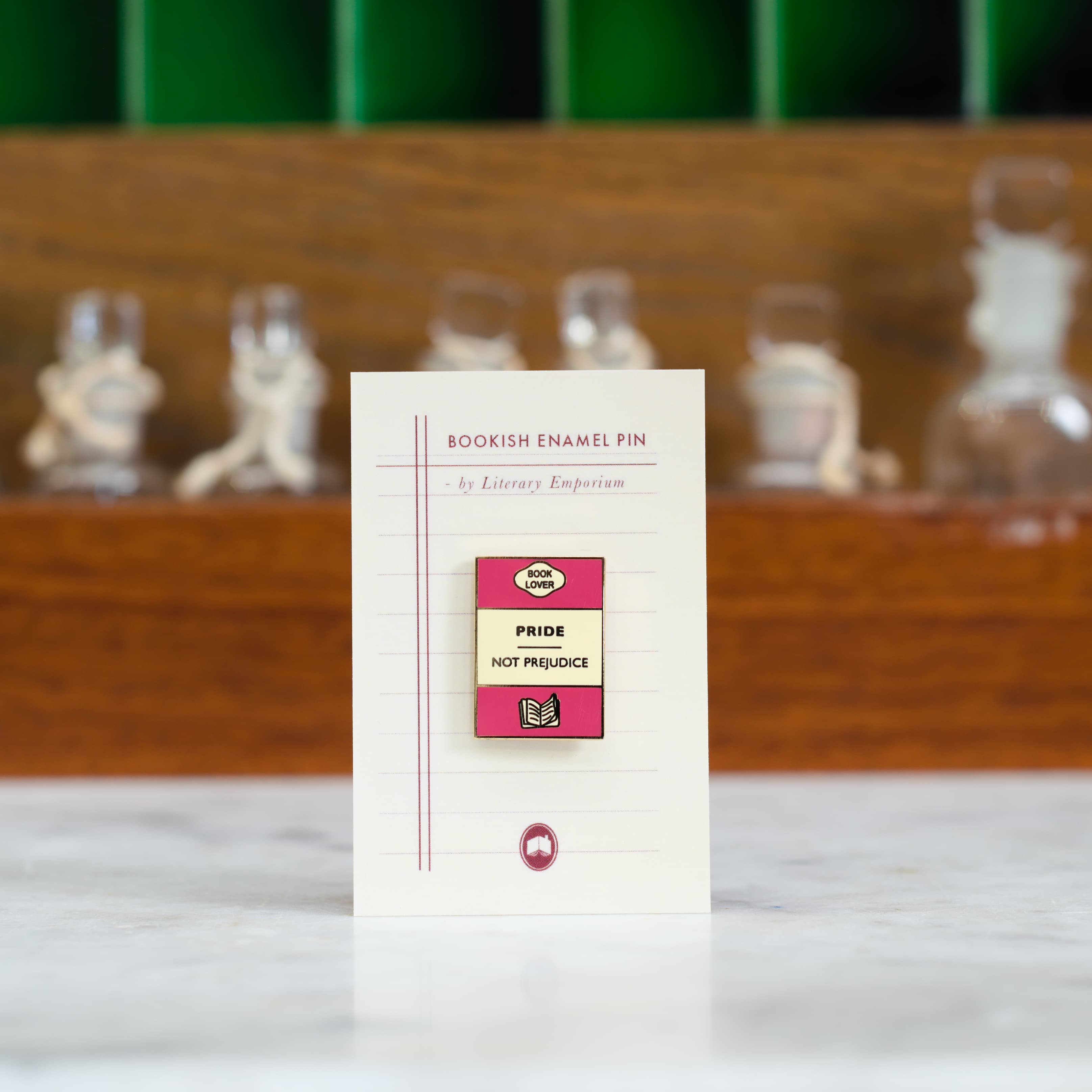 "Pride Not Prejudice" Book Lover Enamel Pin Badge