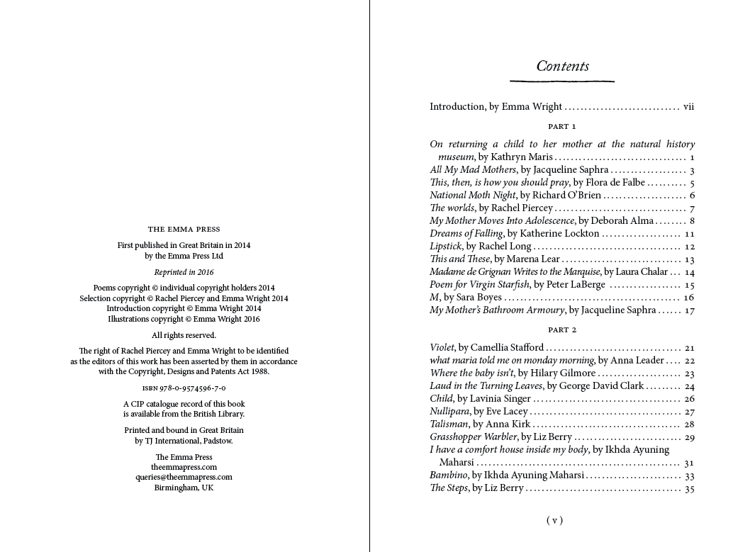 Emma Press Anthology of Motherhood-Books-The Poetry Pharmacy