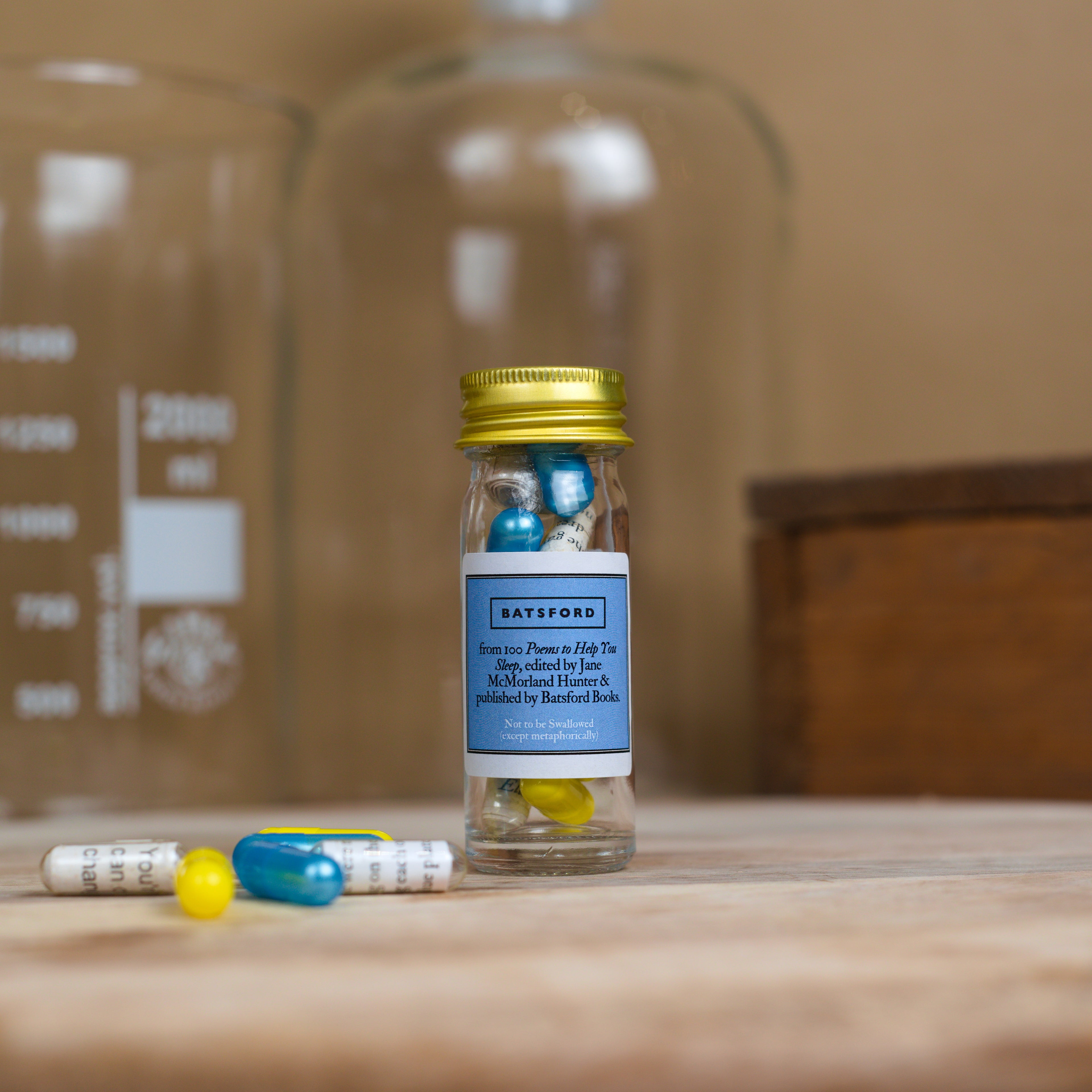 Sleeping Pills-Small Pill Bottle-The Poetry Pharmacy