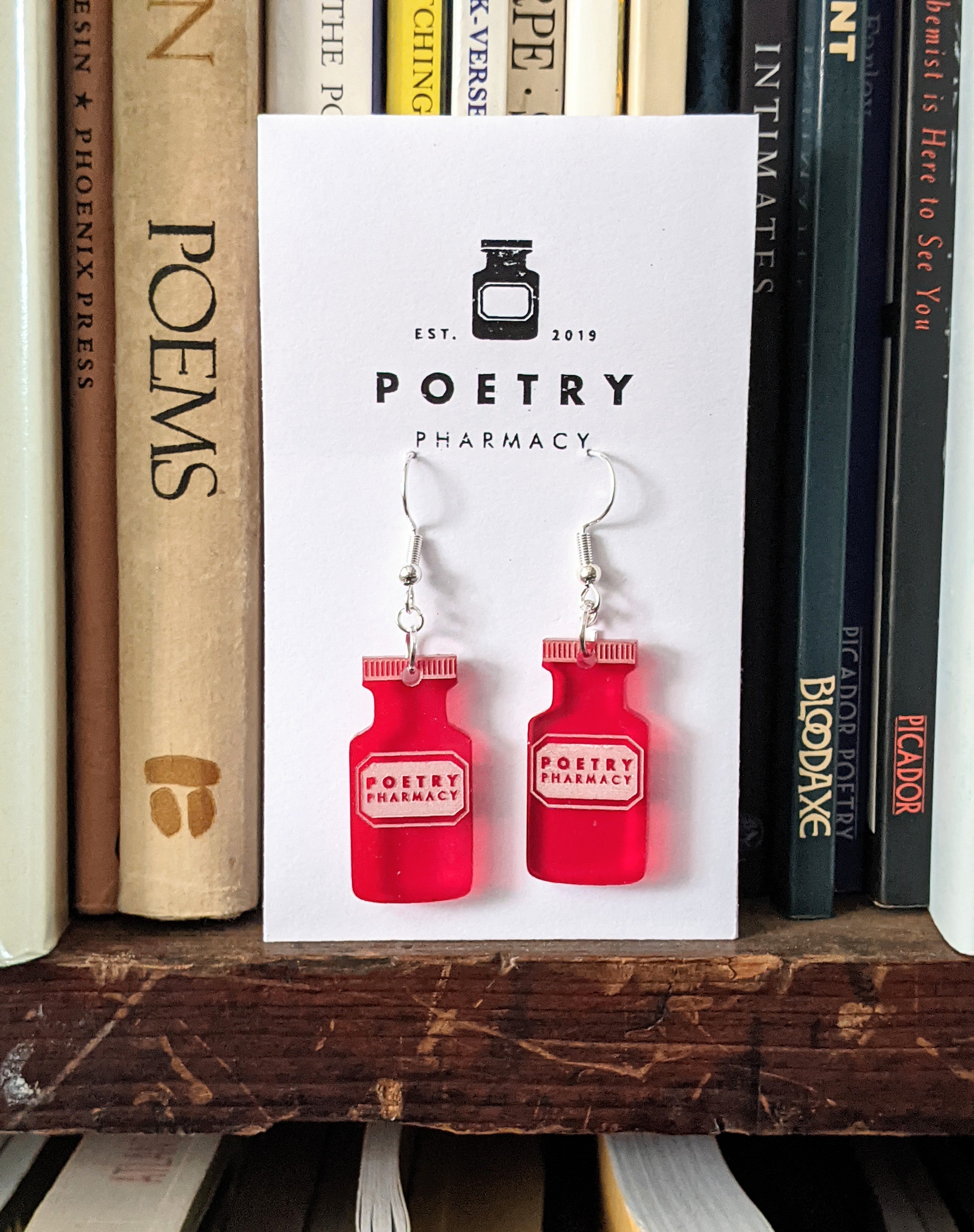 Earrings - 'Poetry Pharmacy'-Earrings-The Poetry Pharmacy