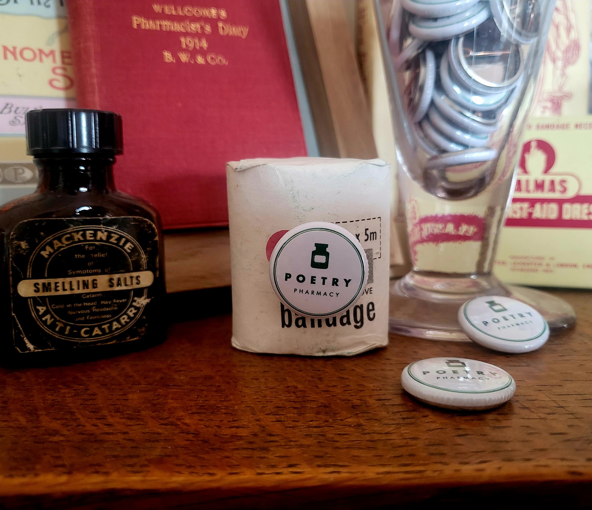 Poetry Pharmacy Button Badge-Merchandise-The Poetry Pharmacy