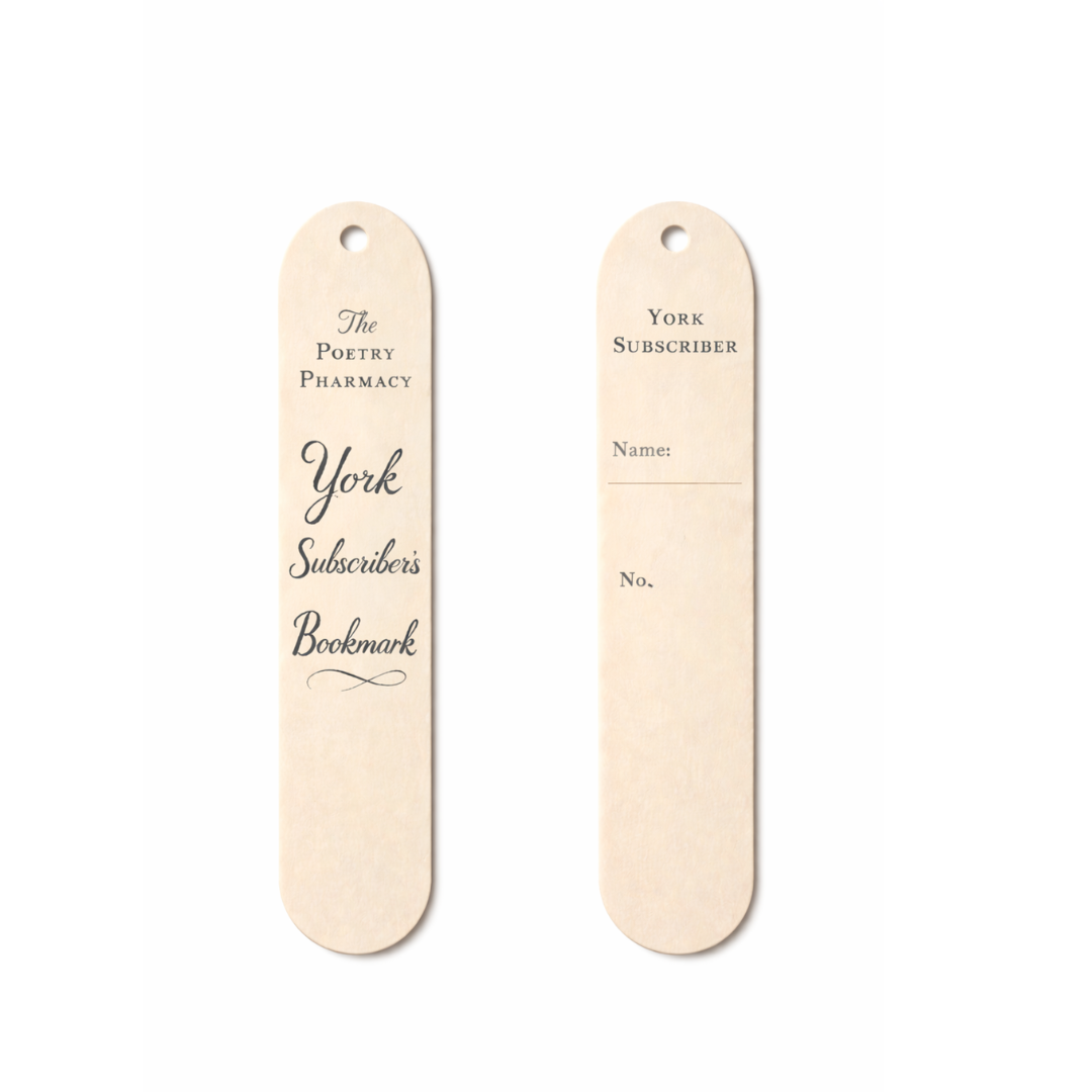 Supporters’ Bookmark -  A Year of Poetry on Prescription