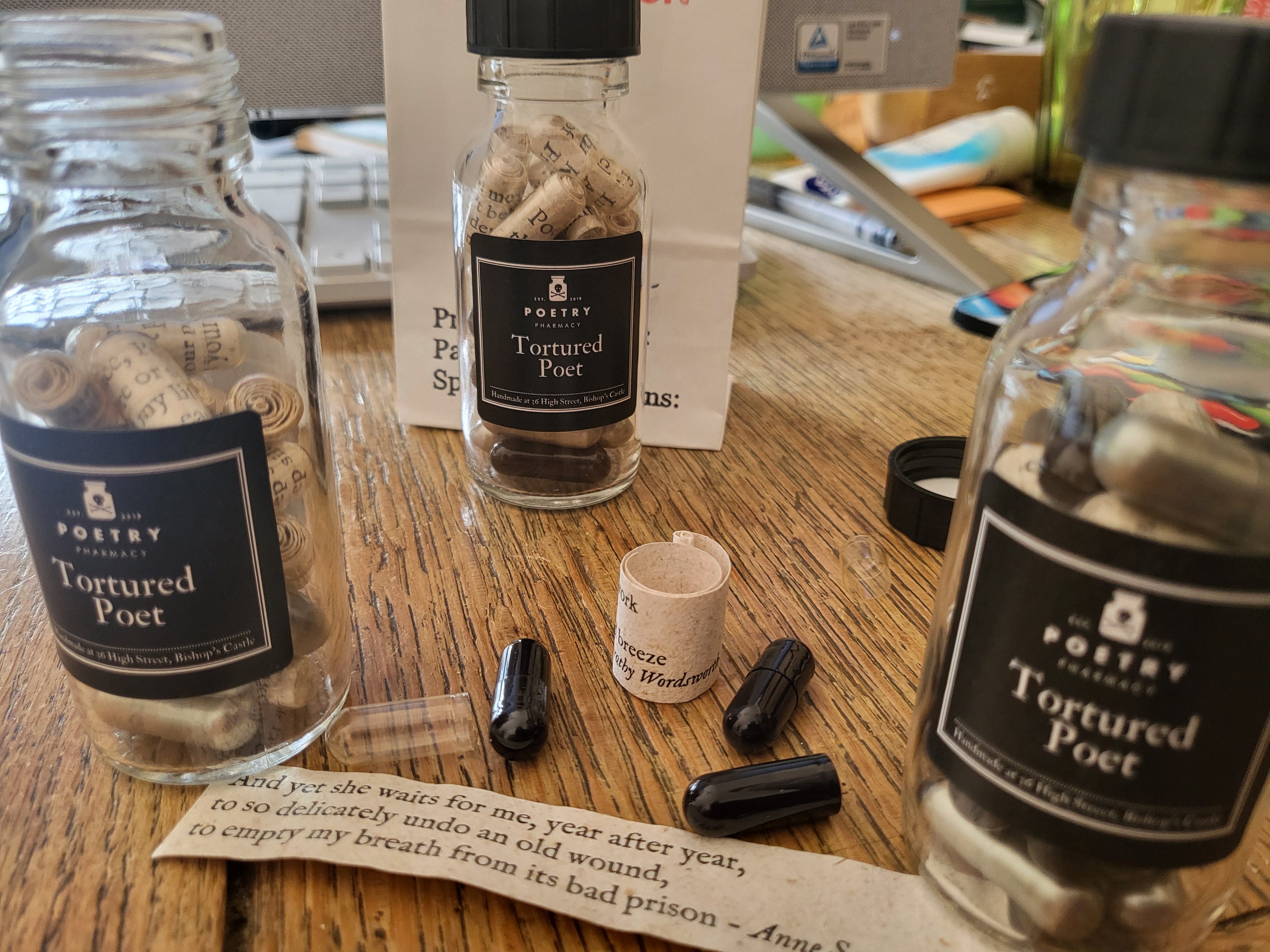 Tortured Poet Pills-The Poetry Pharmacy