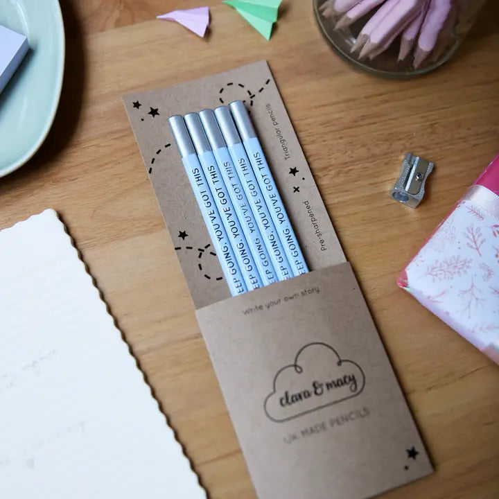Keep Going, You've Got This - pack of five pencils-Stationery-The Poetry Pharmacy