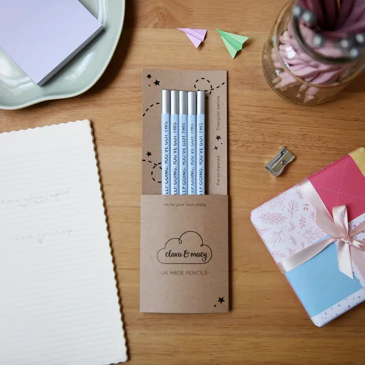 Keep Going, You've Got This - pack of five pencils-Stationery-The Poetry Pharmacy