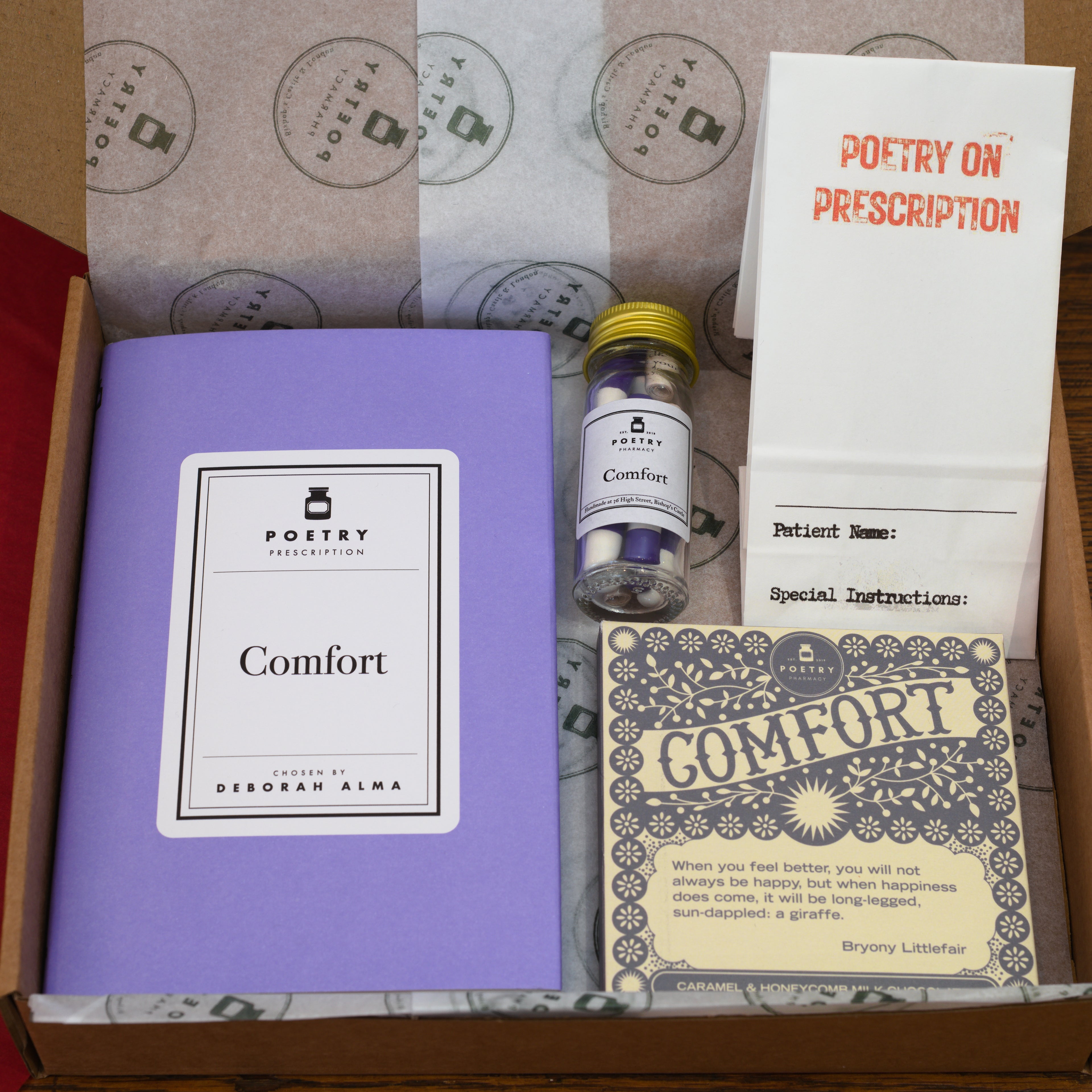 Comfort - Poetry Prescription Gift Box-Merchandise-The Poetry Pharmacy