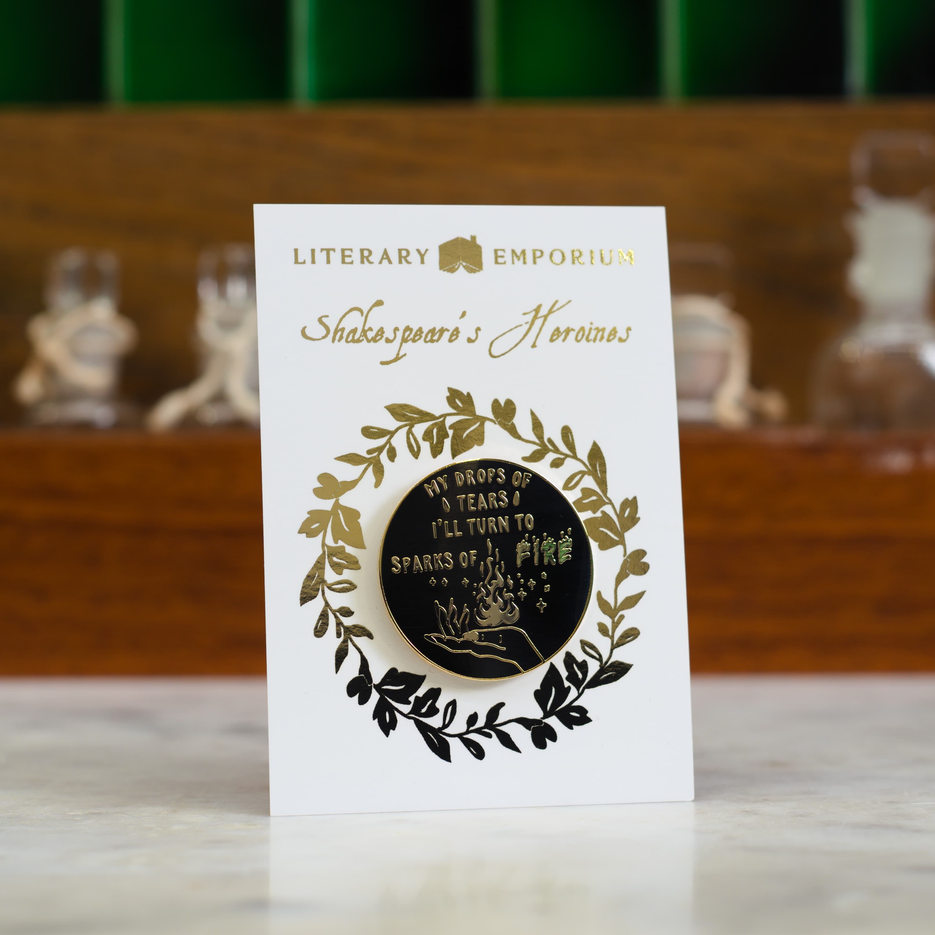 Queen Katharine Enamel Pin - Shakespeare's Heroines Collection