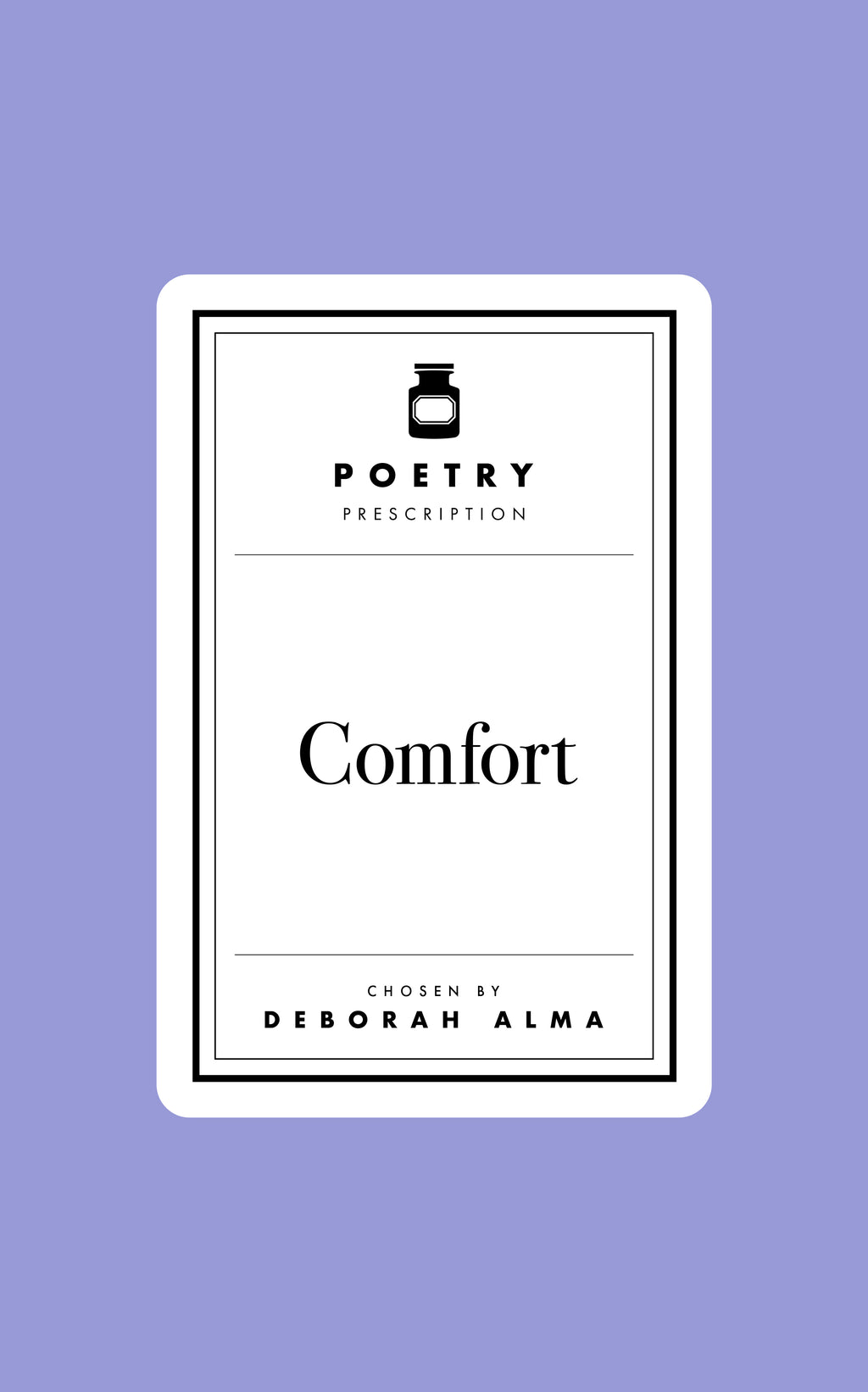 Poetry Prescription: Comfort-Books-The Poetry Pharmacy