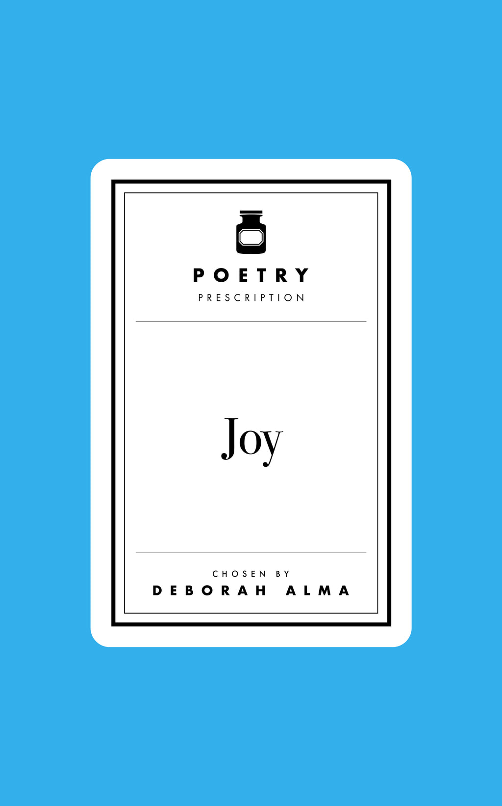 Poetry Prescription: Joy-Books-The Poetry Pharmacy