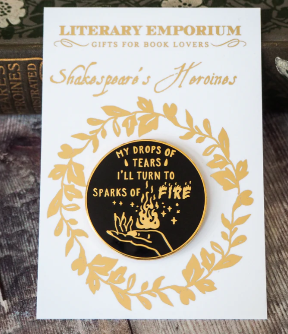 Queen Katharine Enamel Pin - Shakespeare's Heroines Collection