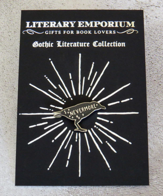 The Raven - Edgar Allan Poe Enamel Pin - Gothic Literature Collection