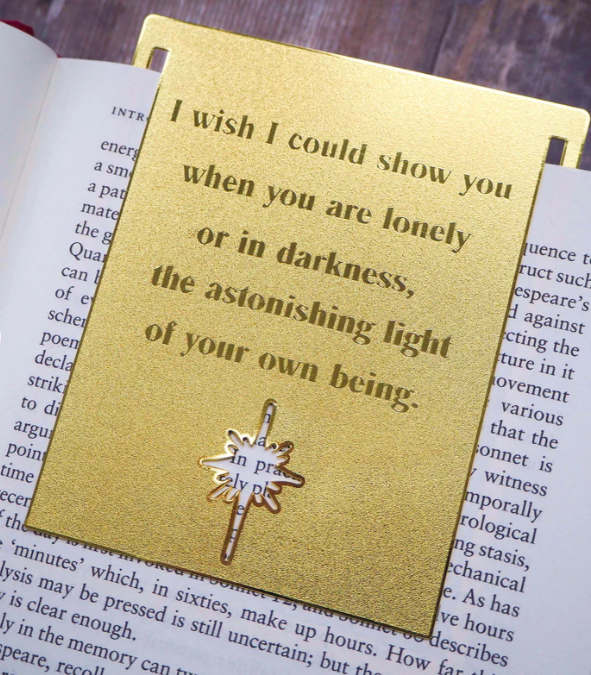 Inspiring Quote Brass Bookmark - Hafiz of Shiraz