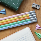 Set Of Five 'Today I Am' Positive Pencils