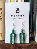Earrings- green 'Poetry'-Earrings-The Poetry Pharmacy